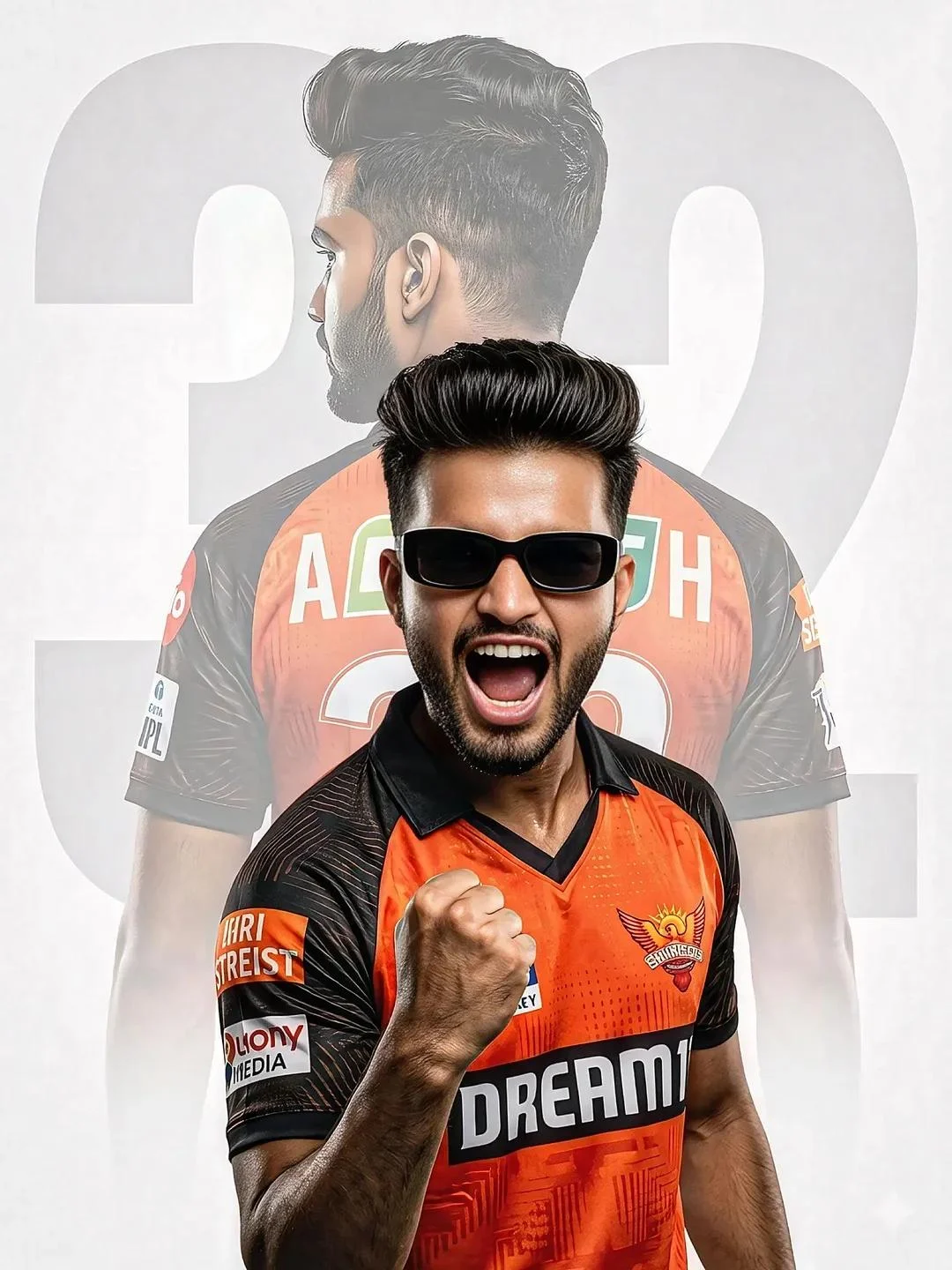 Sunrise Hyderabad IPL AI Photo Editing Prompt (SRH Theme Viral Edit)