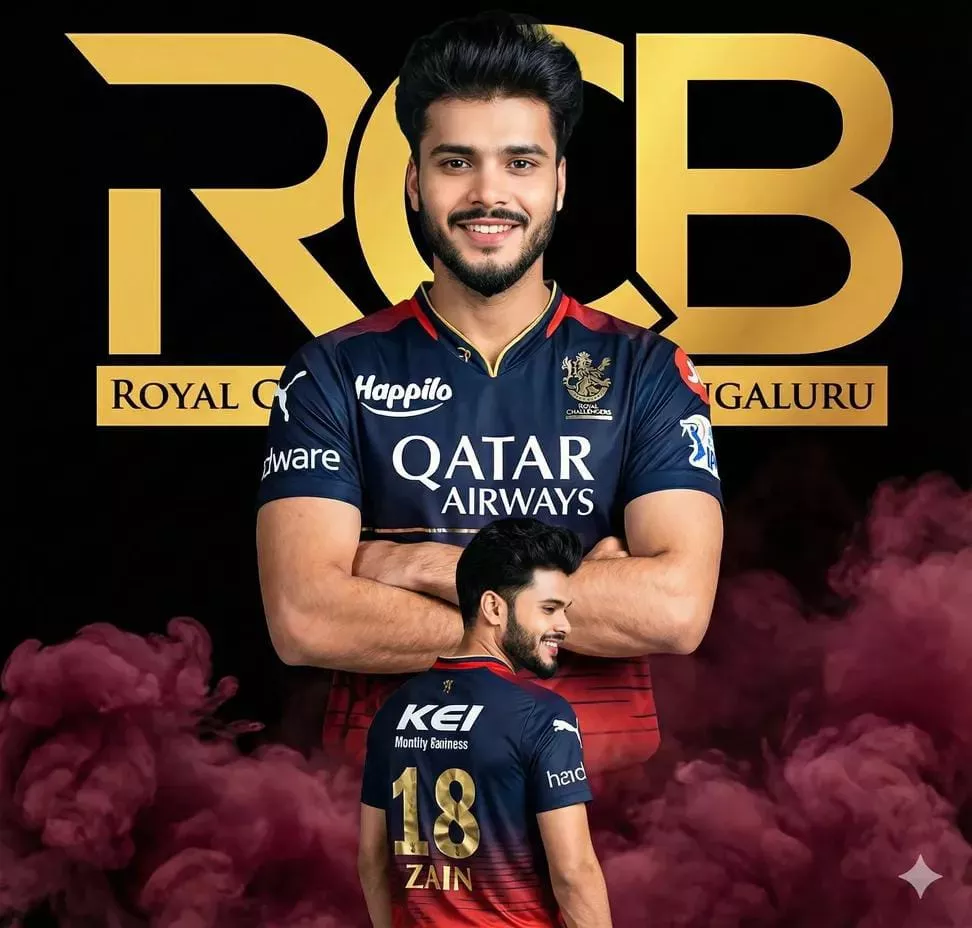 Royal Challengers Bengaluru Finisher Poster | RCB Cricket Fan Art HD